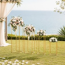 4PCs Metal Flower Stand for Wedding Table Centerpieces Gold Wedding Flower Stand