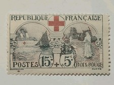 Timbre France Croix Rouge N156 Défaut