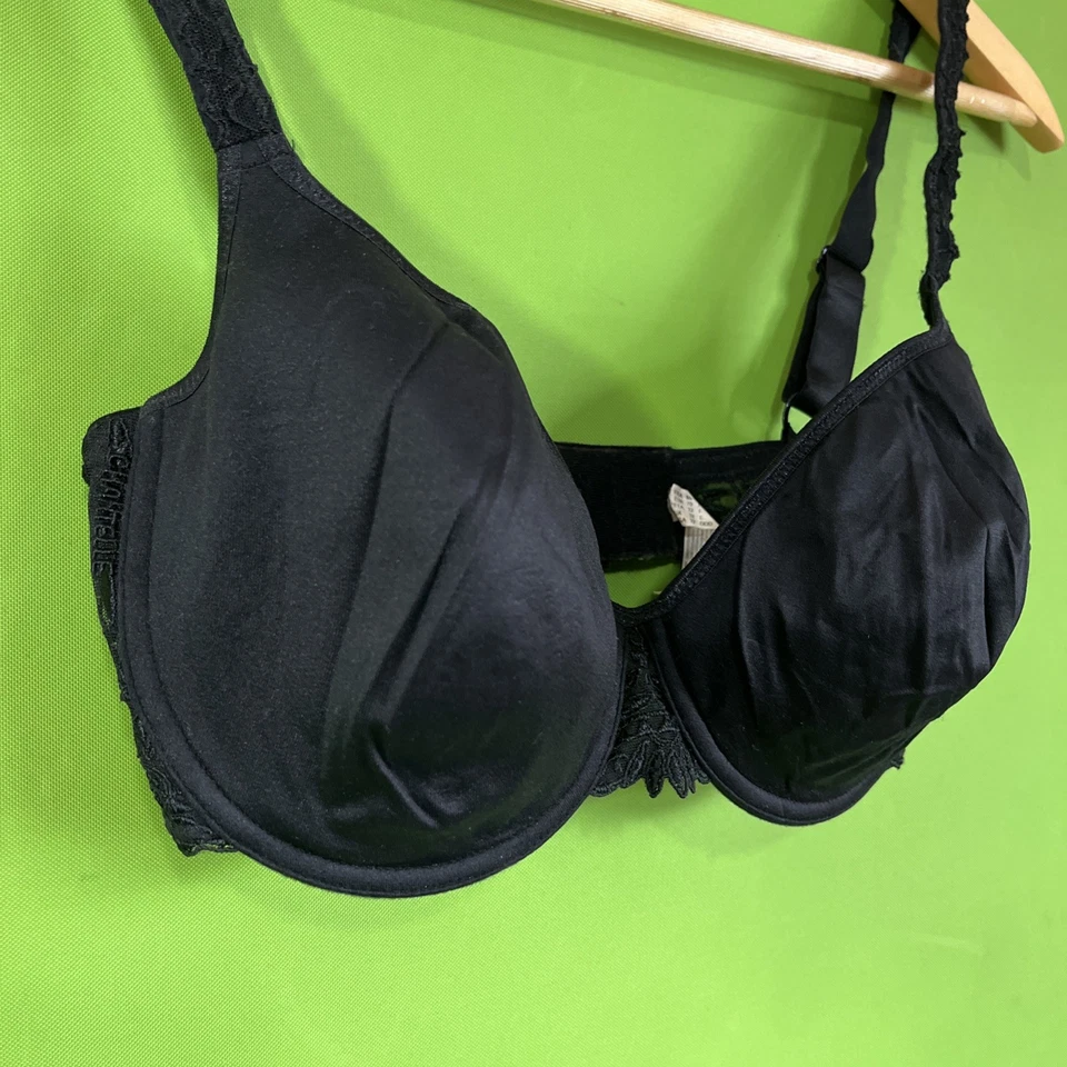 Sujetador 32DDD Chantelle Africa Negro Estilo 2691 Con Aros Borde de Encaje Ligeramente Forrado Foto 2 de 4