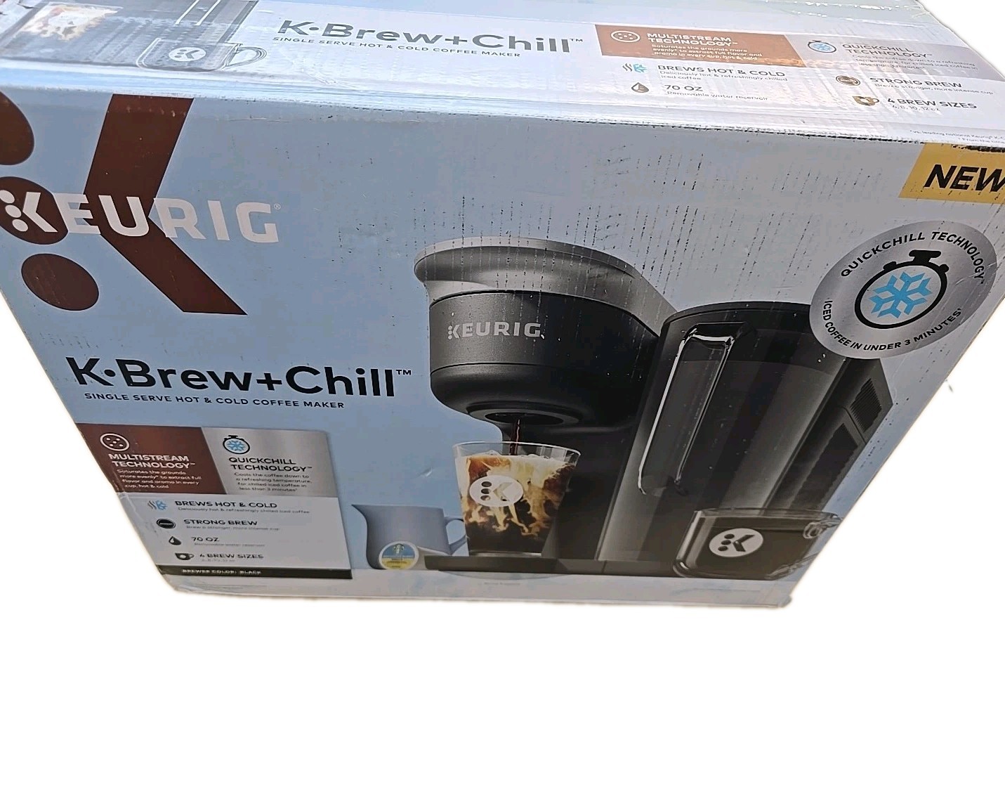 Keurig K-Brew+Chill Iced & Hot Single-Serve K-Cup Coffee Maker MultiStream (New)