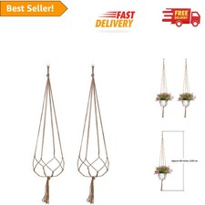Classic 48 Inch Macrame Plant Hanger Set - Perfect for Indoor & Outdoor Plants