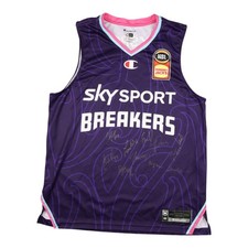 New Zealand Breakers Basketball Jersey Mens XLARGE Autographed Champion NBL XL