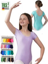 Mädchen Body, Ballett Tanztrikot Turnanzug, Flügelarm glänzend Made in Germany