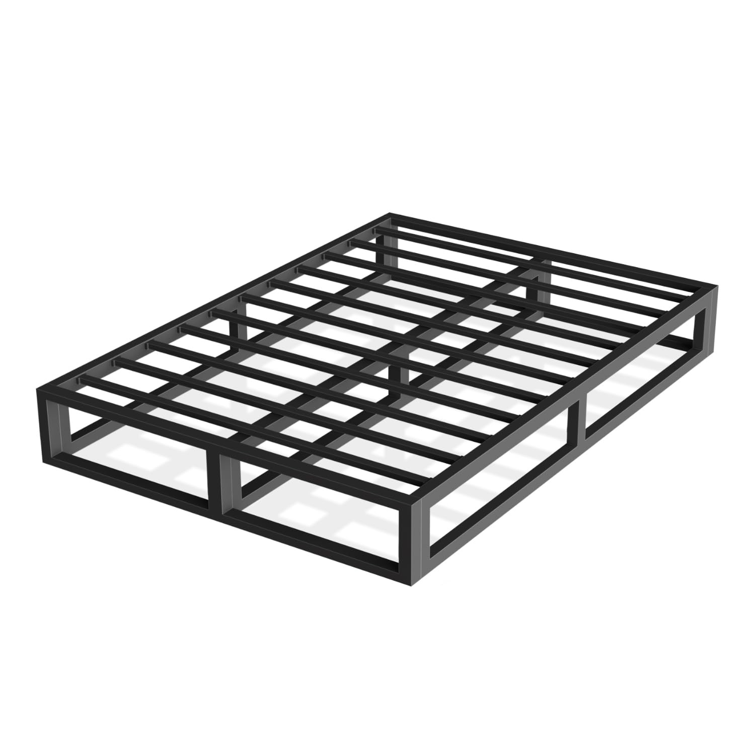 6 Inch Queen Bed Frame with Steel Slat Support, Low Profile Queen Metal Platf...