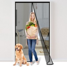 Magnetic Screen Door 38x83 for 36x82 Opening Heavy Duty Mesh Pet  Kid Friendly