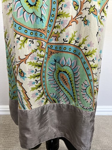 Camicia Johnny Was L 44" Polo Swing Tank Collo Top Blusa Senza Maniche Paisley RARA - Foto 5 di 11