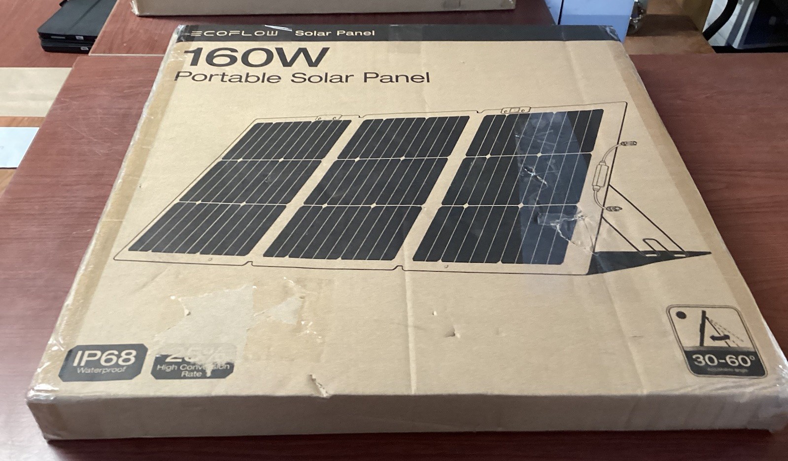 PARTS ONLY EcoFlow 160W EFSOLAR160W-N Portable Solar Panel IP68 C9