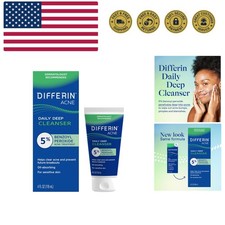 Acne Face Wash with 5 Benzoyl Peroxide, Daily Deep Cleanser by the makers of...