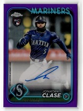 2024 Topps Chrome Update #AC-JCL Jonatan Clase Autographs Purple #/250