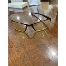 Gunnar Optiks Gaming Glasses Amber Tint Brown Metal Frame Broken Arm for Repair