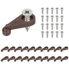 36Sets 25mm Plastic Glass Retainer Clips Kit for 4mm Thick Glass Brown