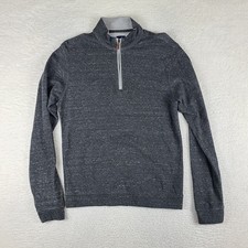 Johnnie O Sweater Mens Small Dark Gray Sully Pewter Quarter Zip Sweatshirt