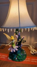 Vintage Disney Tinkerbell Garden Forest Fairy Lamp 