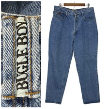Vintage 90s Bugle Boy Jeans 36x32 Gold Crest N7 Button Fly USA Made Baggy Skater