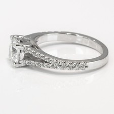 1 Carat d vs2 Brilliant Diamond Engagement Ring Round Cut 14K White Gold