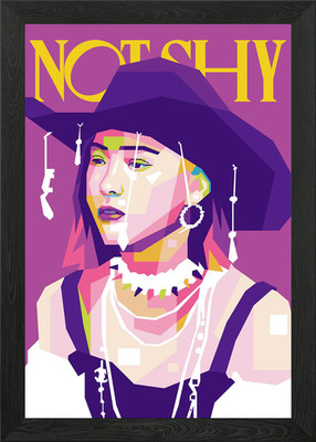 ITZY SHIN RYUJIN POP ART Framed Wall Art Poster Canvas Print Picture