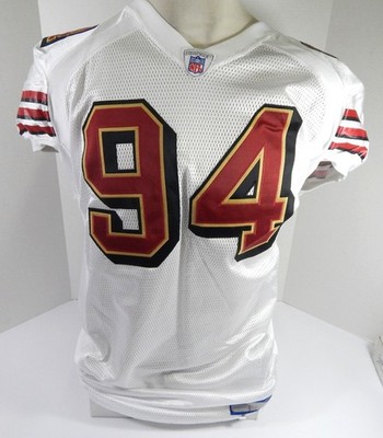 2003 San Francisco 49ers #94 Game Issued White Jersey 48 DP56815