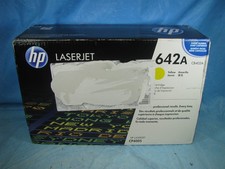 GENUINE HP 642A YELLOW TONER CARTRIDGE - CB402A - NEW - DAMAGED BOX - FREE SHIP