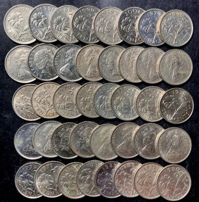 Old BERMUDA Coin Lot - 10 CENTS - 40 High Grade Cents - 40 x Bermuda 10 Cents