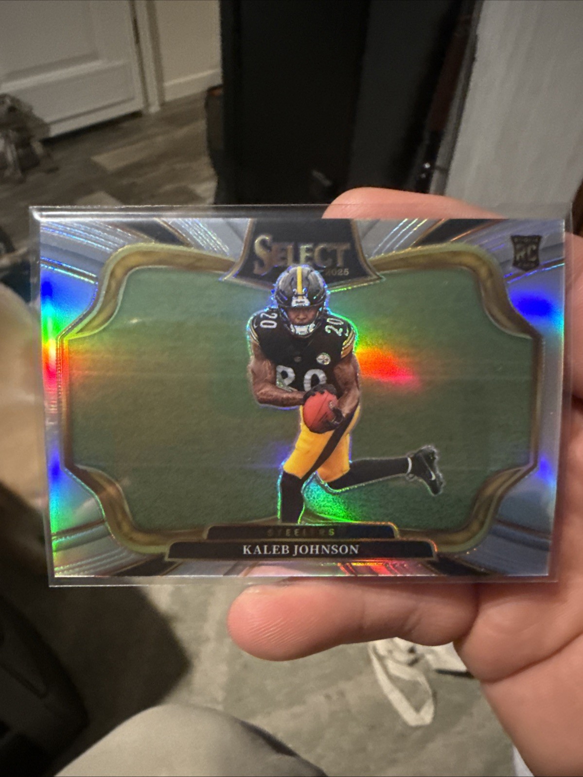 2025 Panini Select Field Level Kaleb Johnson Silver Prizm (RC) #452 Steelers