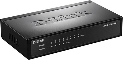 D-Link DES-1008PA Desktop Switch 8 Ports 10/100 Mbit/s 4 PoE Plug & Play