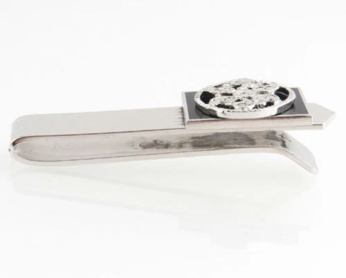 Vintage Cufflinks & Money Clip Set - Sterling Silver 925 Marcasites Men's Fine Foto 2 de 4