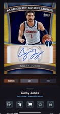 DIGITAL TOPPS NBA COLLECT 26 Colby Jones ICONIC GOLD SIGNATURE Read