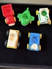 Vintage Fisher Price Little People Plastic Lot Of 5 Vehicles Car Plane Train