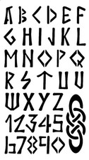 Really Great Stencils, Greek Style Alphabet Stencil, 4x6.7", Numbers, Letters