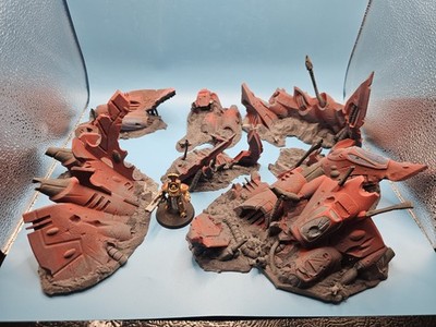40K Eldar Aeldari Crashed Vehicle Terrain Set (UNPAINTED) Read Description 