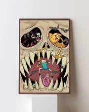Adventure Time Poster Cartoon Wall Art Printable - Finn and Jake Aesthetic
