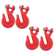 4 Pack 38 Clevis Grab Hooks G70 7500lbs Working Load Limit Red Chain Hooks