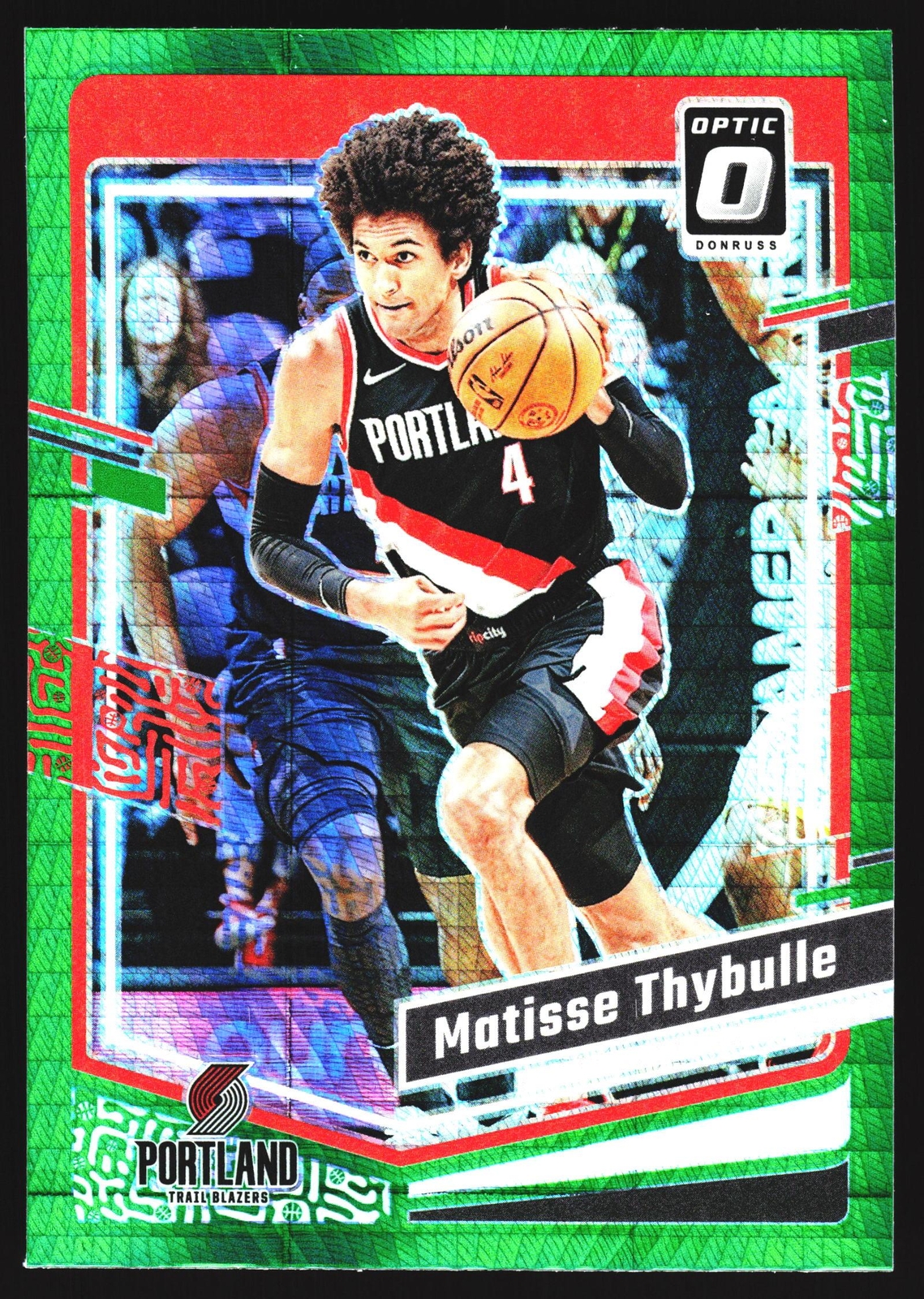 Matisse Thybulle 2023-24 Donruss Optic Green Hyper Prizm Portland Trail Blazers