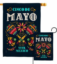 Viva Mexico Garden Flag Cinco de Mayo Summer Decorative Gift Yard House Banner