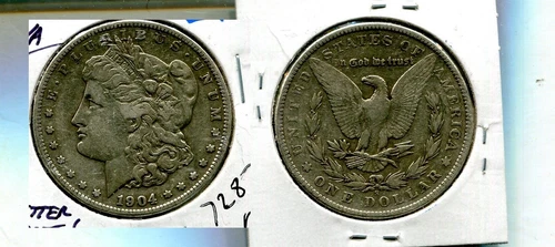 1904 S MORGAN SILVER DOLLAR VF XF 7287R