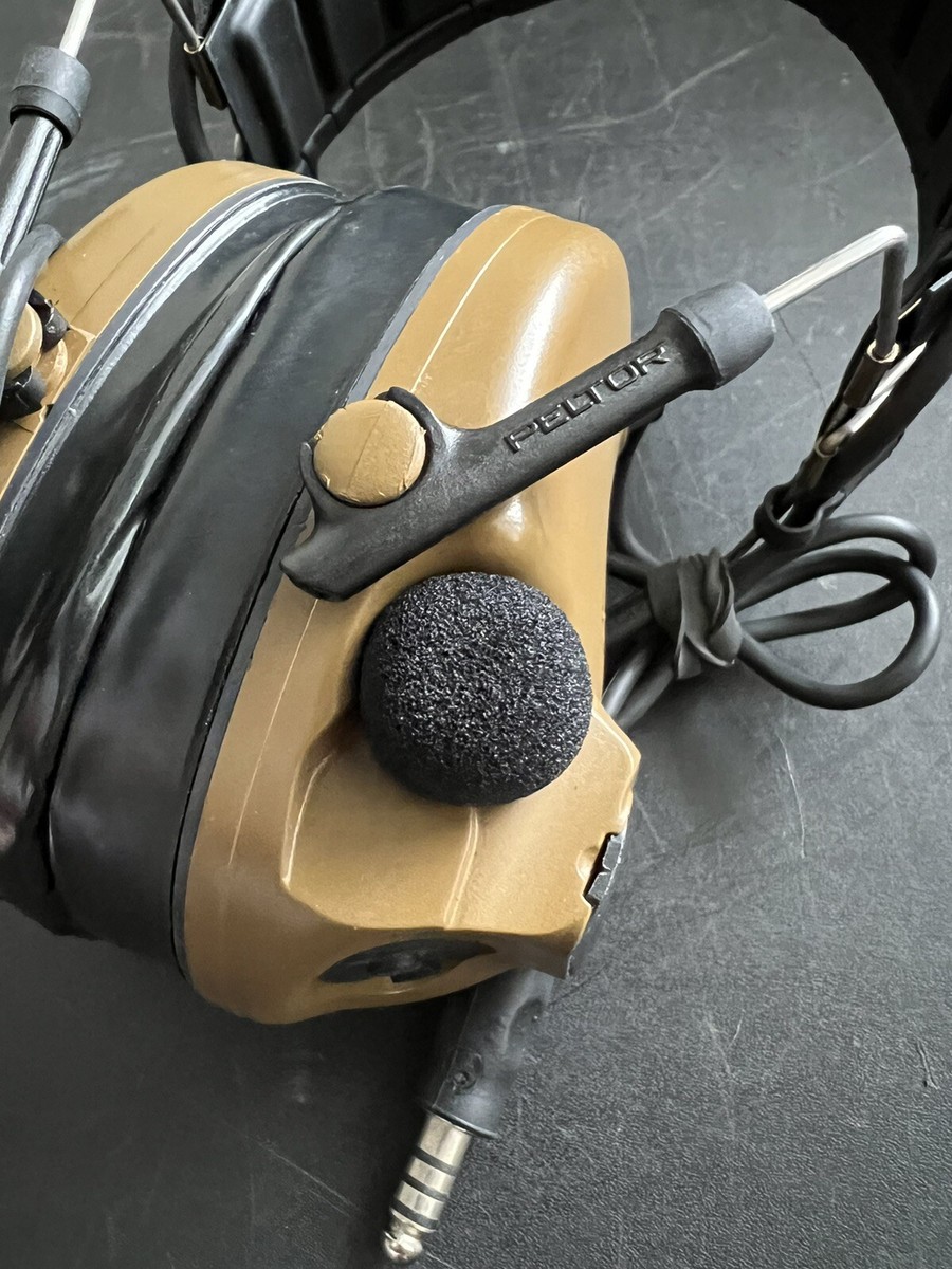 4) 3M Replacement Windscreen Foam Set Peltor Comtac (no plastic