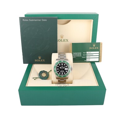 Rolex Submariner 116610LN Date Steel 40mm Custom Green Ceramic
