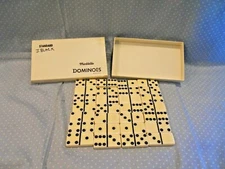 Vintage Puremco Standard Marblelike Dominoes # 616 ~USA  ~ Set of 28
