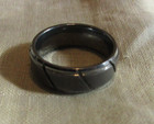 Ring Band Line Design  Silvertone Size 10 — photo 9