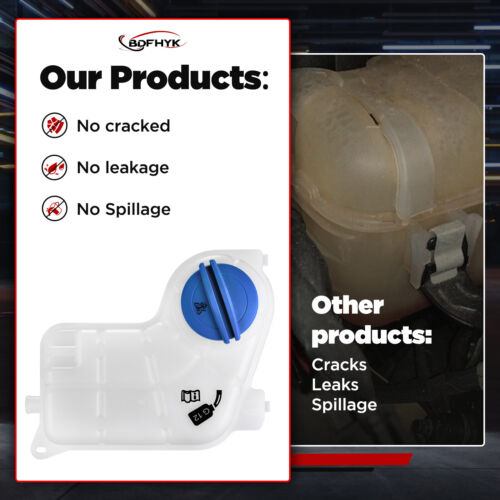 Coolant Tank Reservoir Overflow Bottle w/ Cap for Audi A4 02-09 A4 Quattro 02-10 - Picture 2 of 7