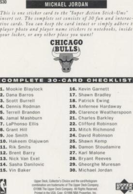 1996-97 Upper Deck Collector's Choice - Michael Jordan #S30 for