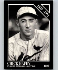 1991 Conlon Collection #33 Chick Hafey EX Excellent Cardinals