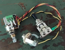 2 Humbuckers 1 Vol Solderless Harness Coil Split  500k Push Pull 3/w Toggle 