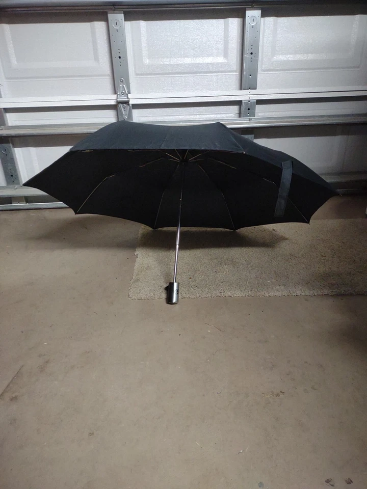 Nuevo LEIGHTON PARAGUAS Plegable Automático Abierto Negro con Estuche Deslizante - Concordia  Foto 2 de 4