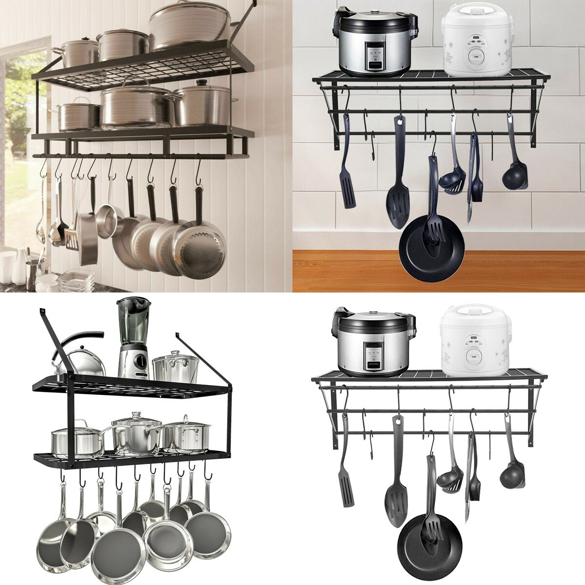 Ikea 2 Large Hooks 4 Nickel Plated Pot Pan Hanger Kitchen