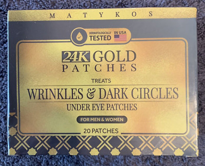 Matykos 24k Gold Eye Patches Treats Wrinkles & Dark Circles Under Eye Patches