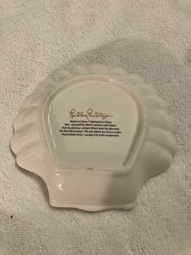 Lilly Pulitzer Ceramic Sea Shell Seahorse Trinket Dish Ocean Themed - Picture 13 of 14