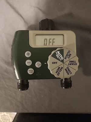 Orbit 58910 2 Outlet Programmable Hose Faucet Timer - Green