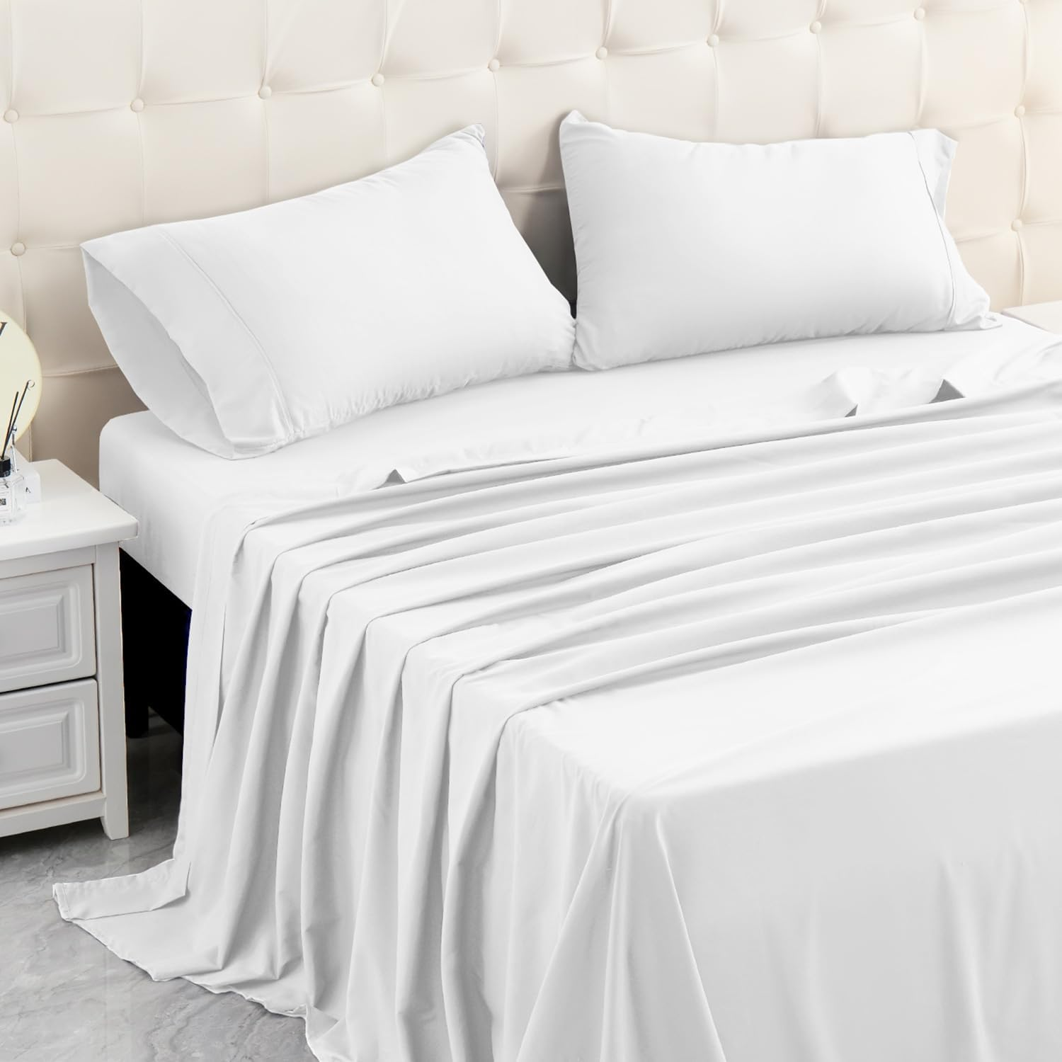 Queen Bed Sheets Set, Soft Breathable Bedding Sheet Set, Sheets Set with 16