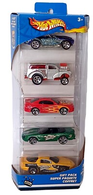 Hot Wheels B-DAY  5 Car Gift Pack 2002 # 57018  NIP New Reversed 